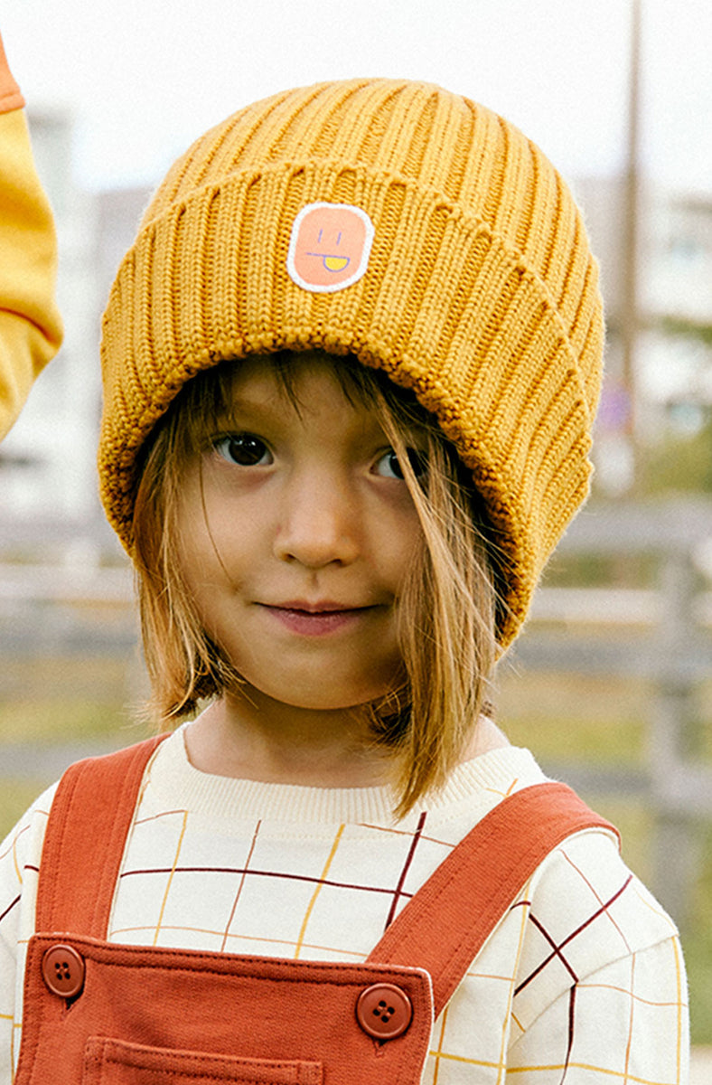 Bonnet jaune pour enfants en laine mérinos – Perpète
